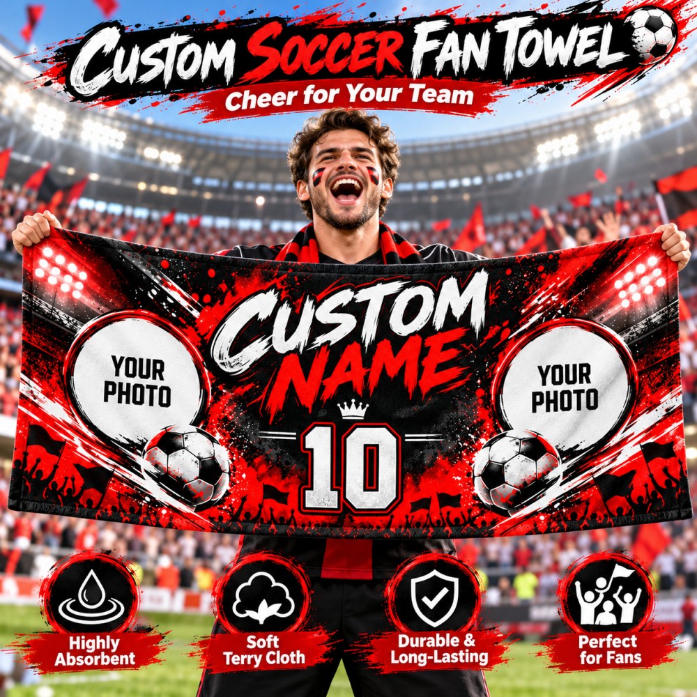 1PCS Custom Soccer Fan Towel P - огляд і ціна Party Games Name