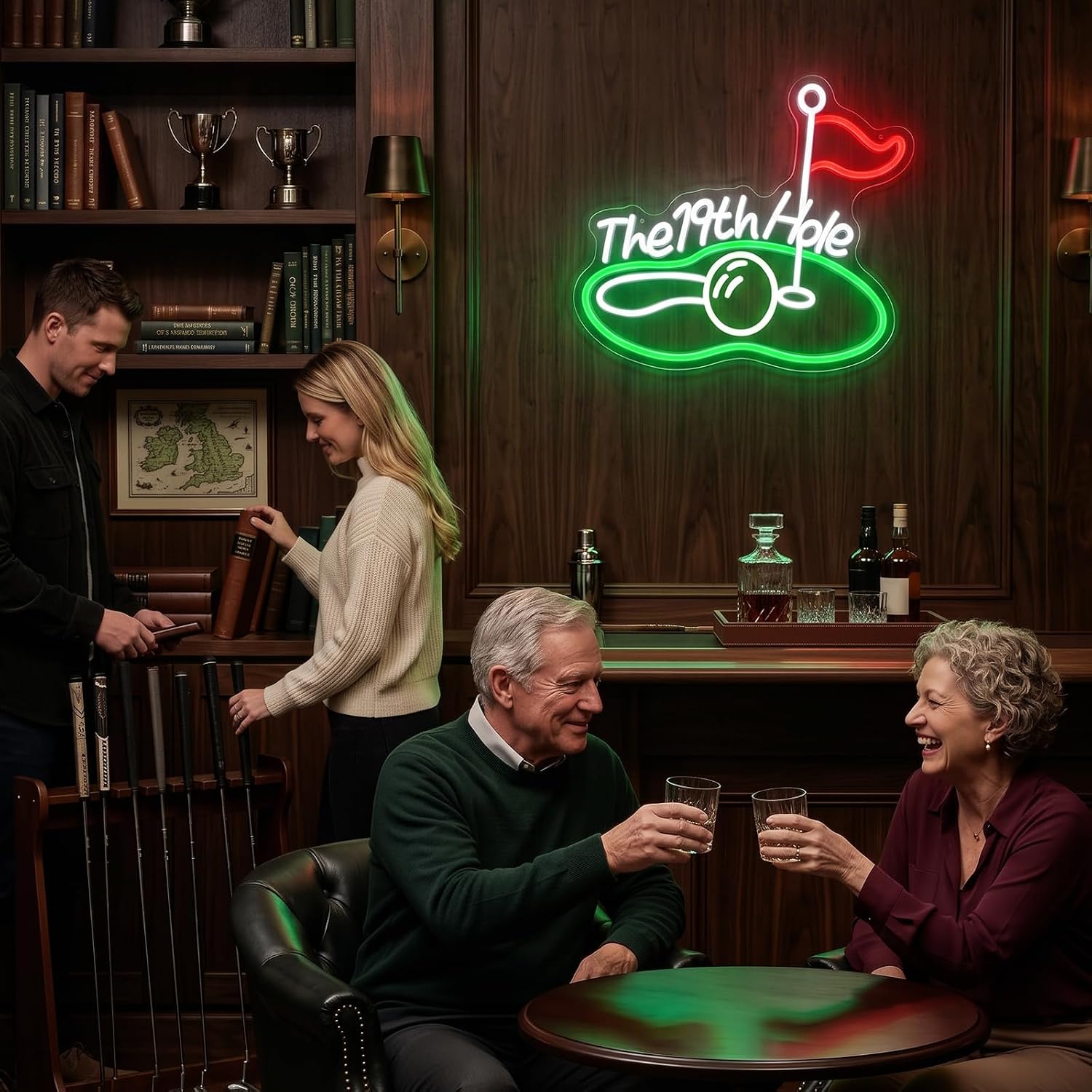 The 19th Hole Golf LED Neon Si - огляд і ціна Party Games For Christmas
